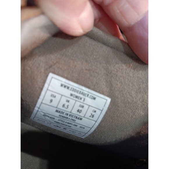 Eddie Bauer Duck Boots Women’s Brown Blue Leather 8" Waterproof US 7M - Picture 11 of 11